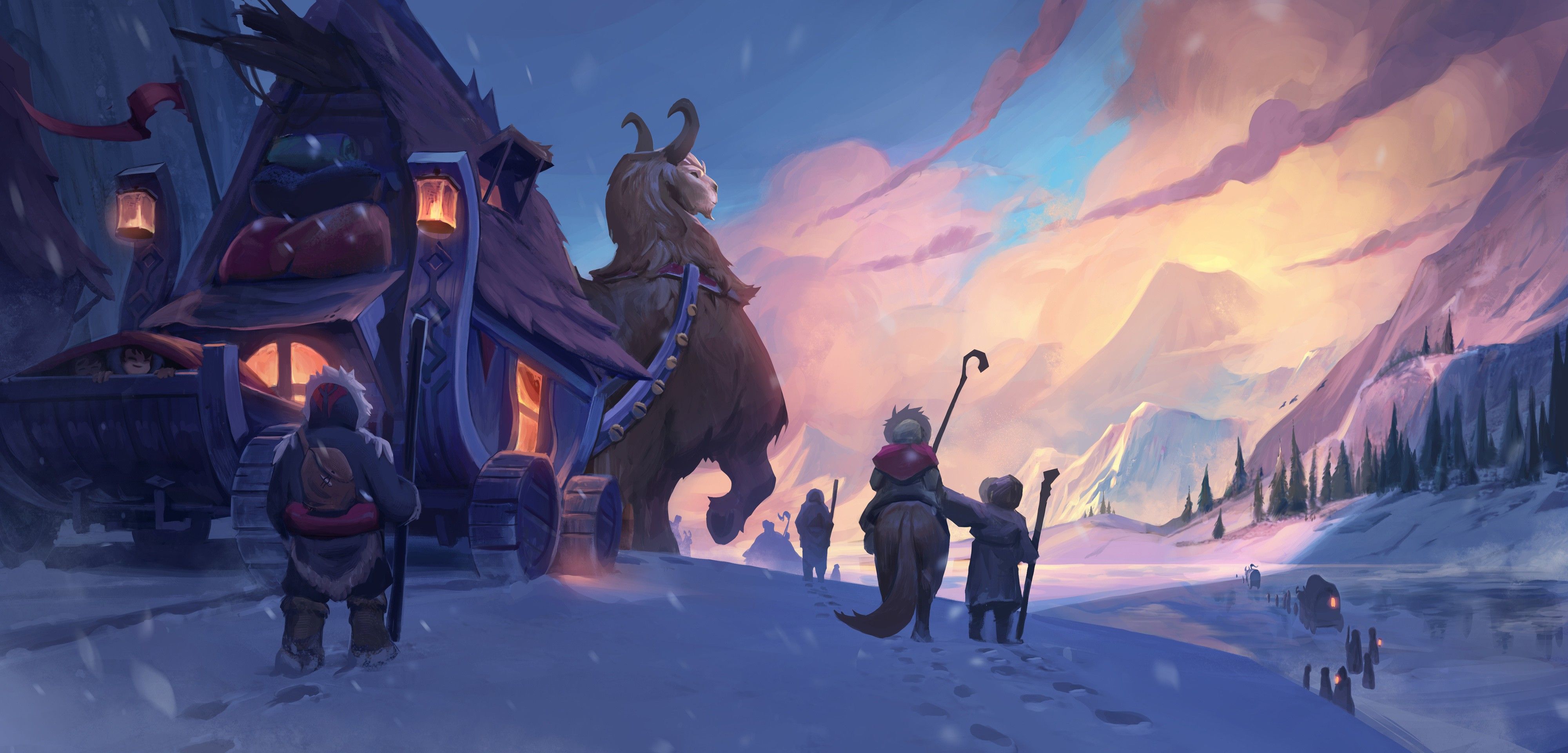 Fondo de pantalla de League of Legends 4000x1920