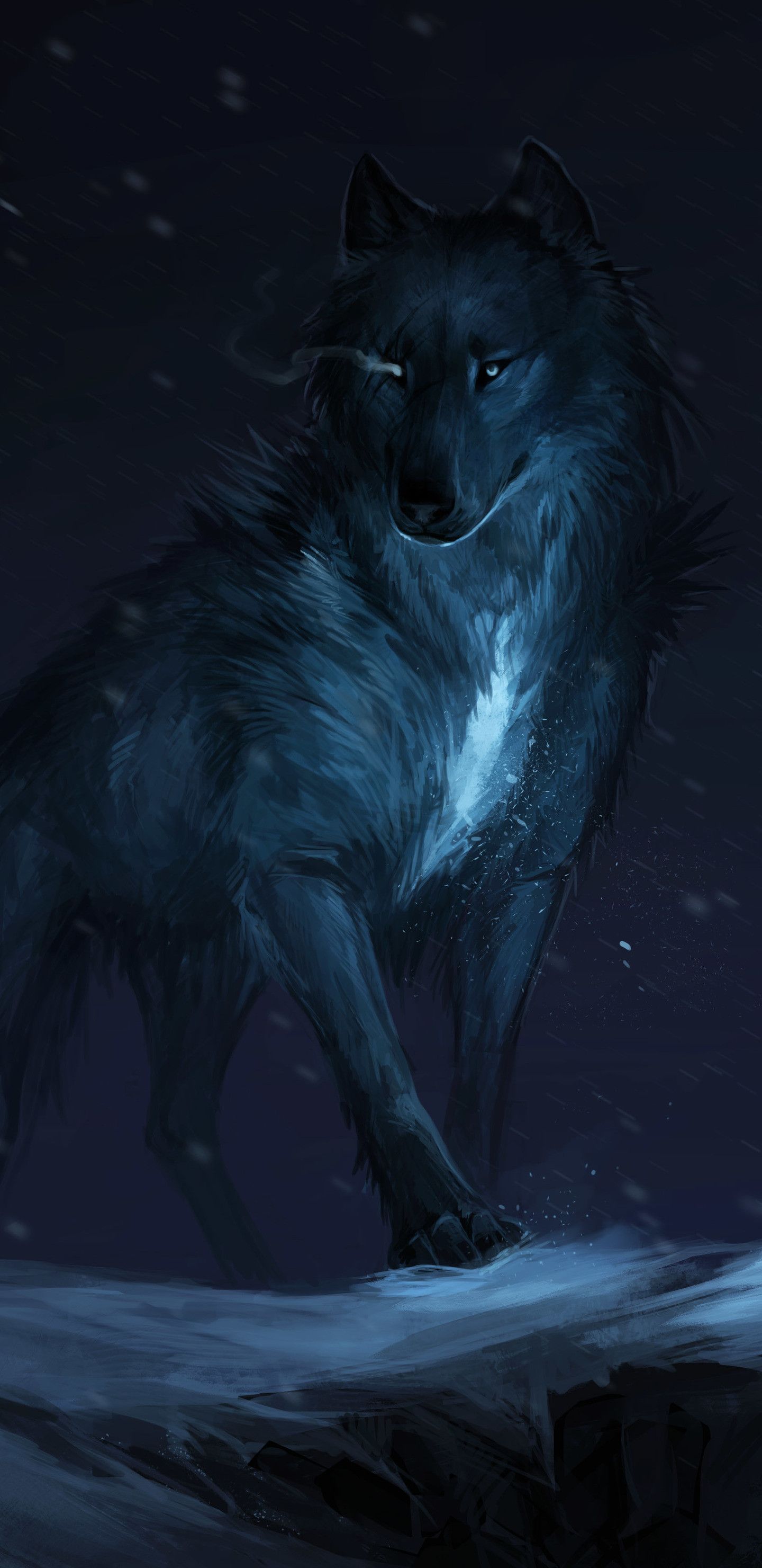 80+ Galaxy Wolf Wallpapers | Cielos en 2019 | Lobo