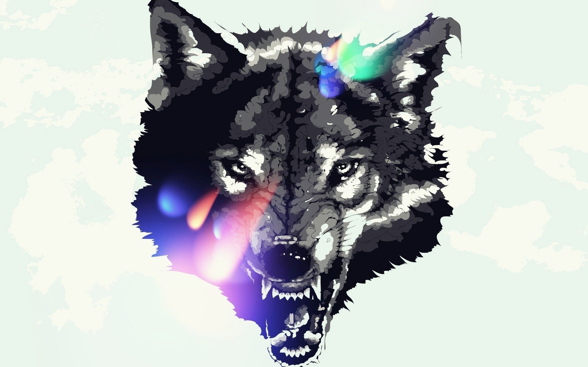 Más de 30 fondos de pantalla de Acuarela de lobo