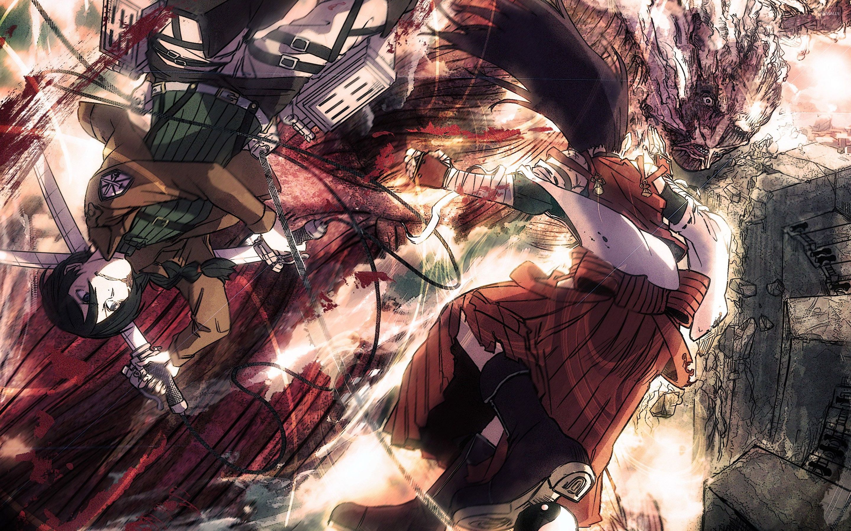 Fondo de pantalla de Attack on Titan 2880x1800