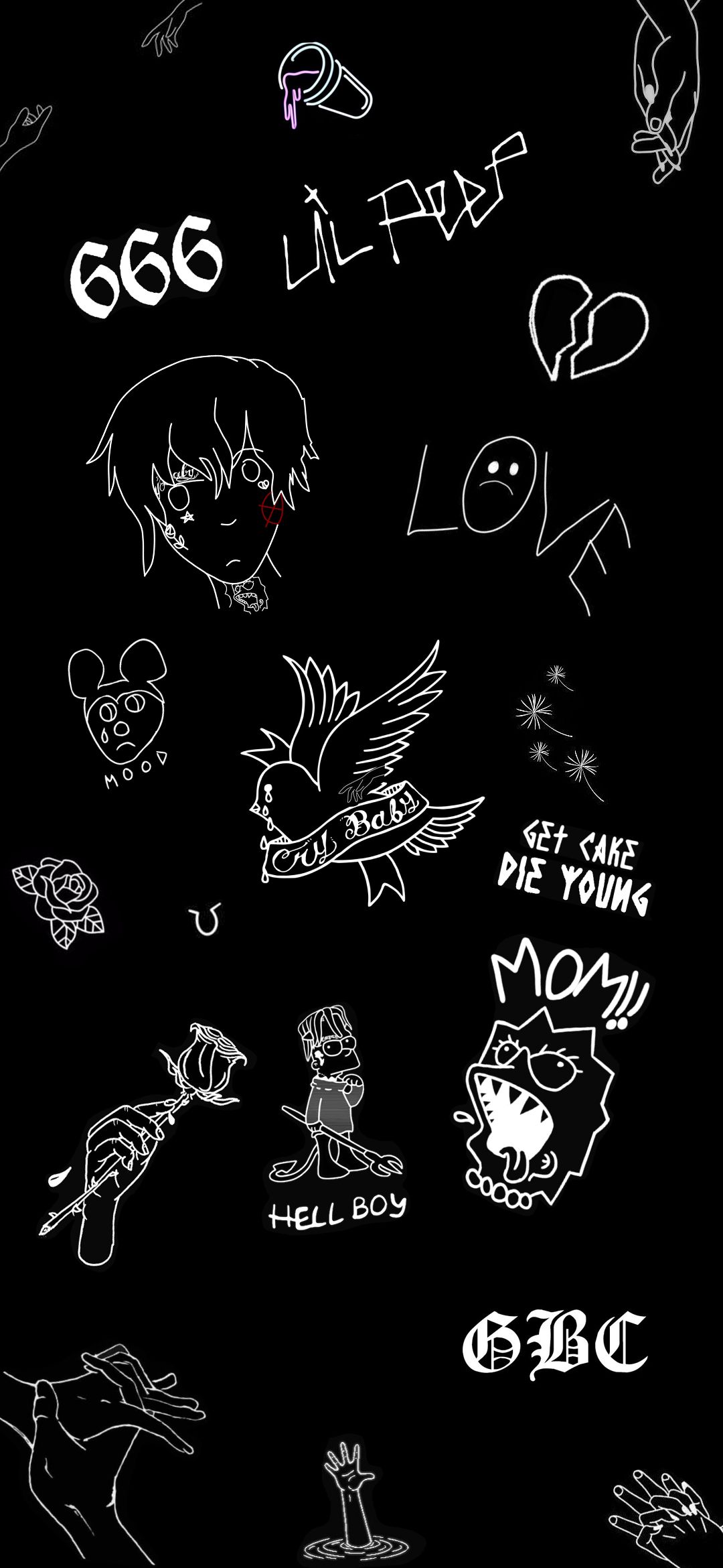 Fondo de pantalla de Lil Peep 1080x2340