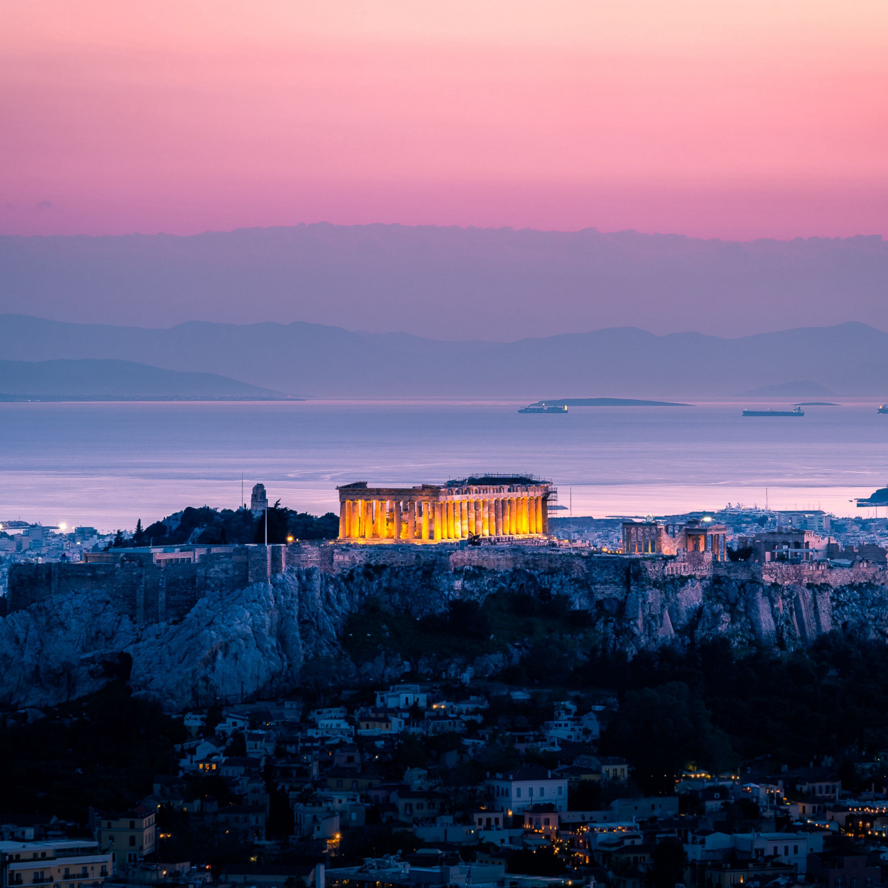 Fondo de pantalla de Atenas 3415x3415