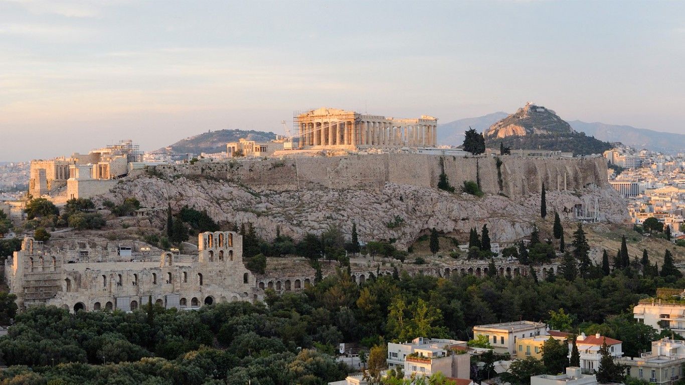 Fondo de pantalla de Atenas 1366x768