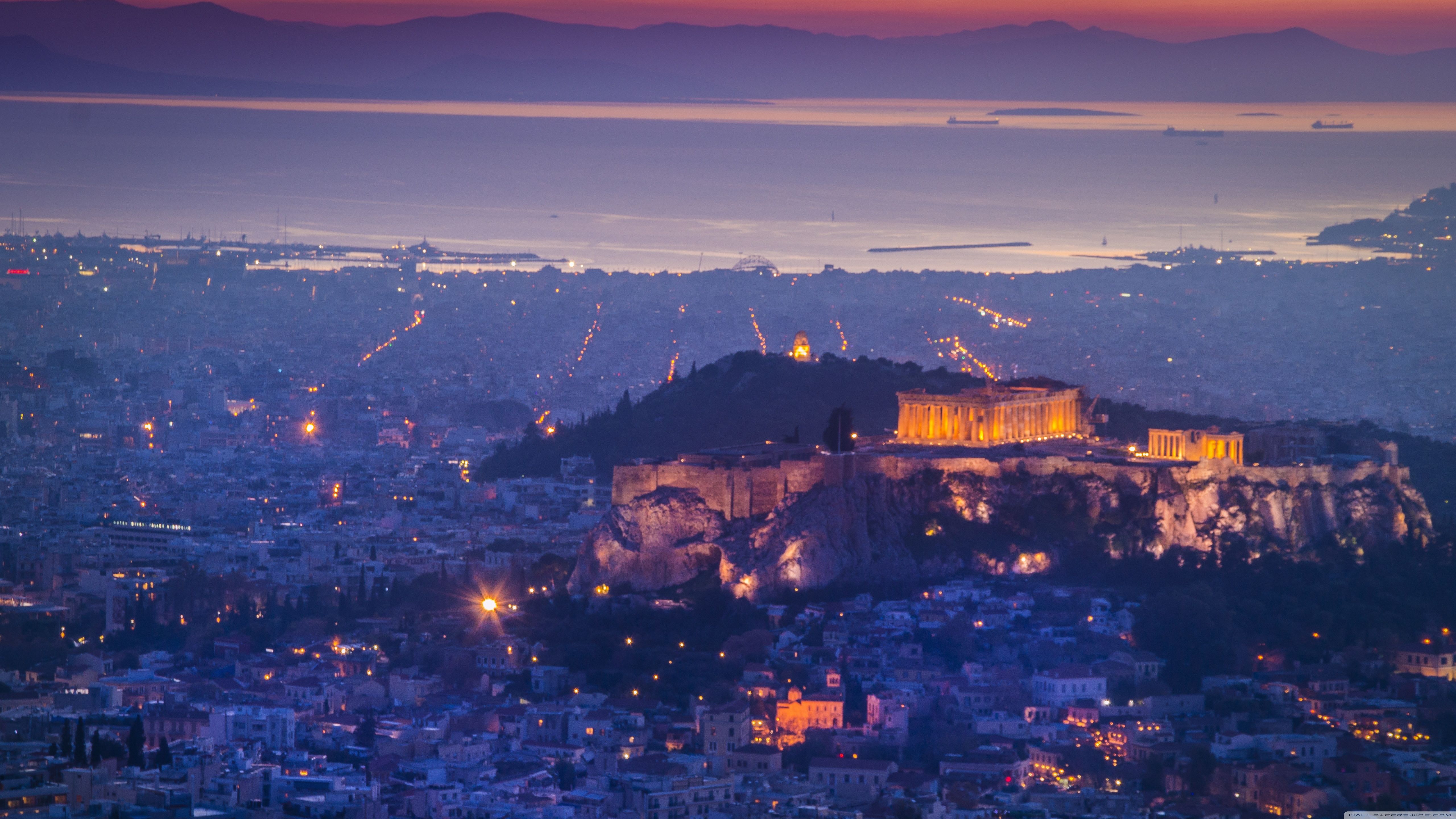 Fondo de pantalla de Atenas 5120x2880