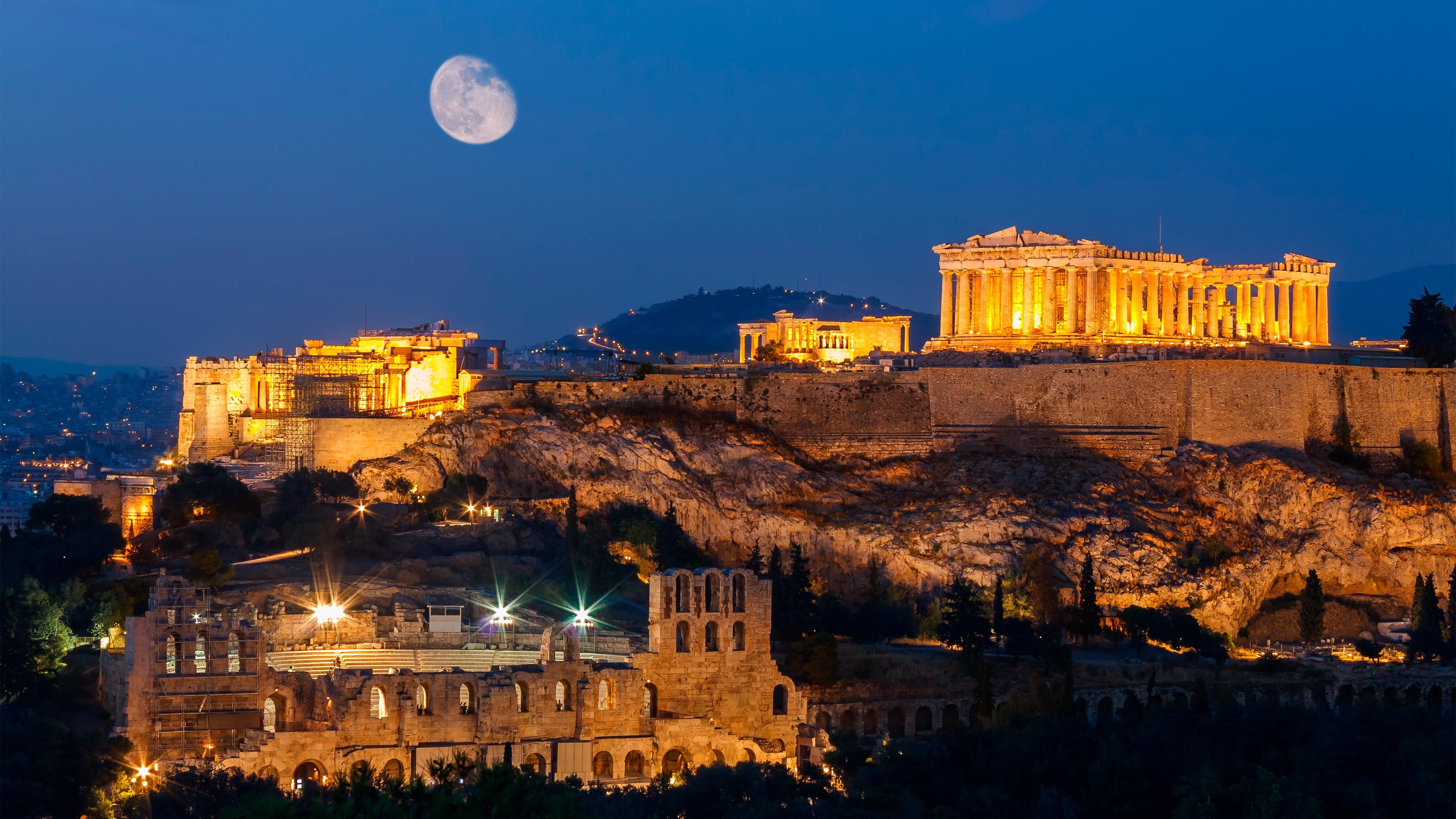 Fondo de pantalla de Atenas 3840x2160