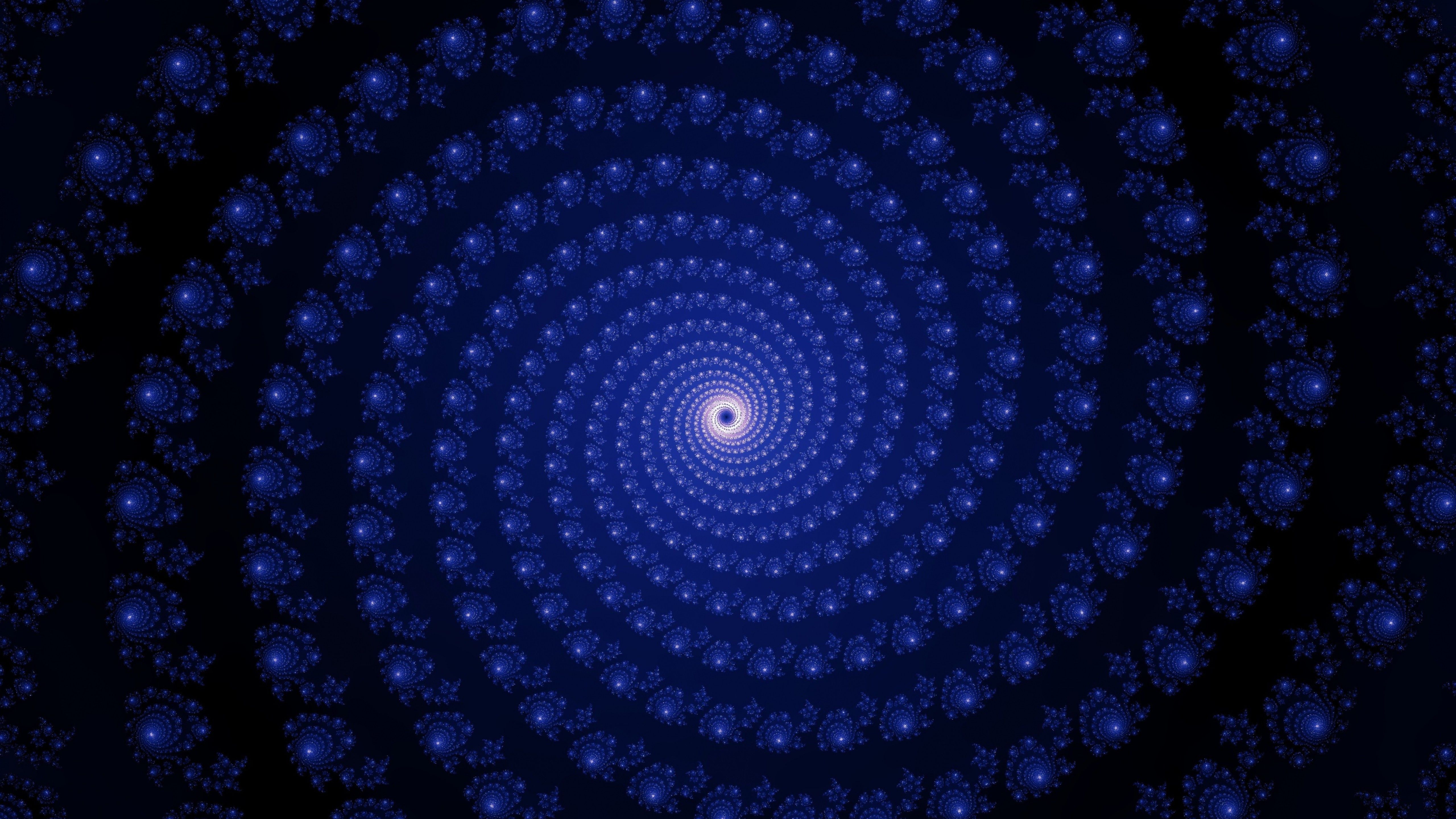 Espiral de perlas azules - Fondo de pantalla abstracto