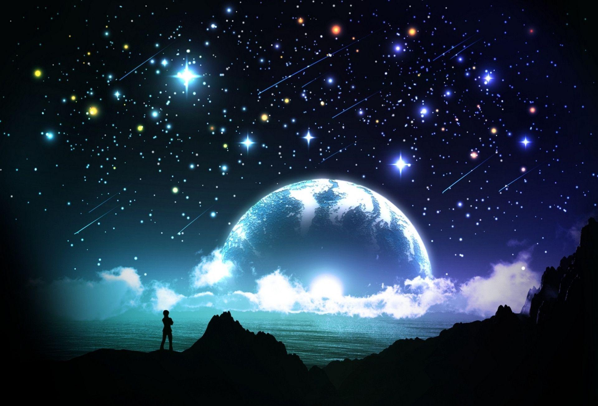 Night Sky Stars Wallpapers - Fondo de pantalla de la cueva
