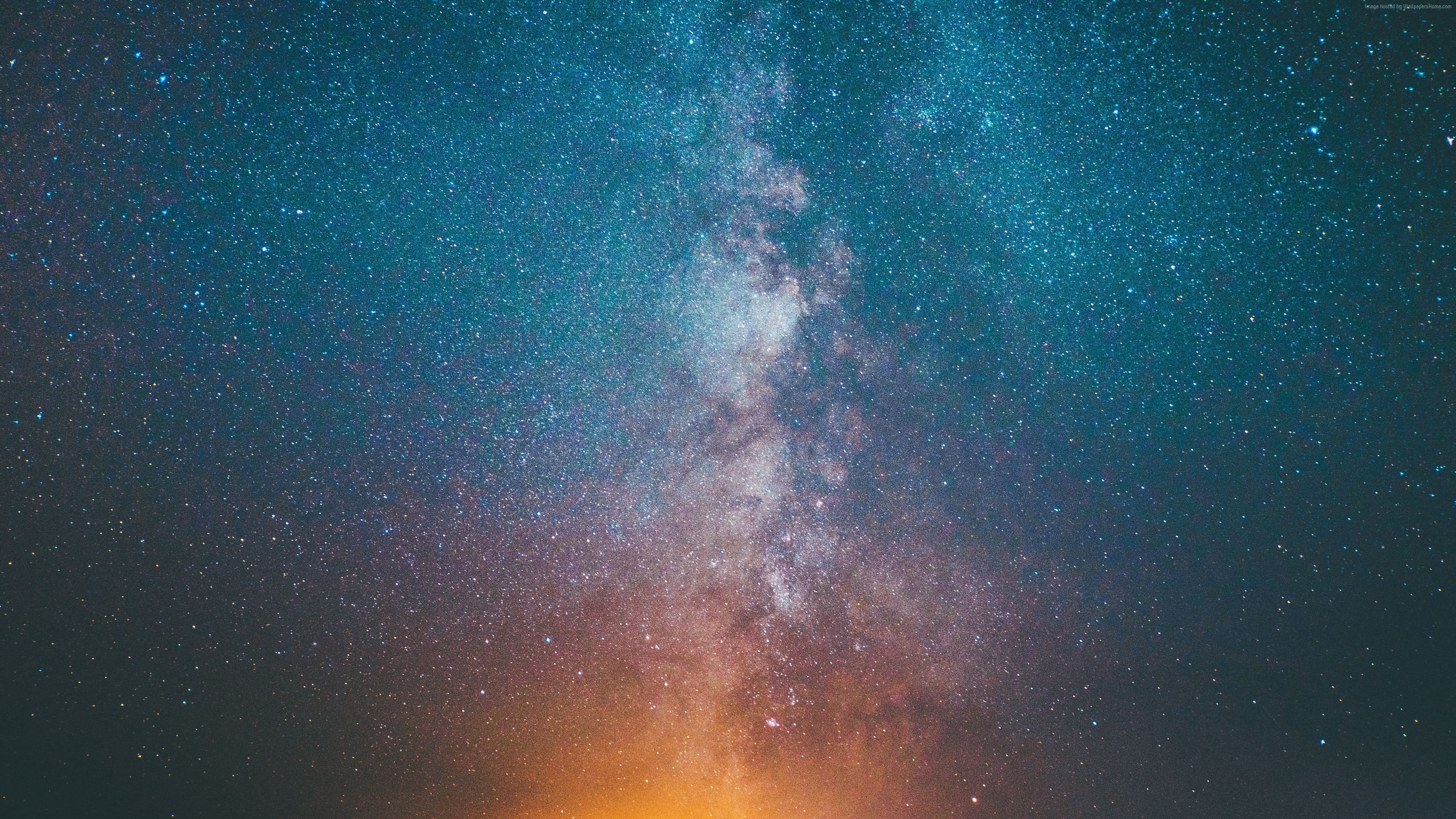 Descargar Milky way, stars, 4K, Space Wallpaper Descargar - High
