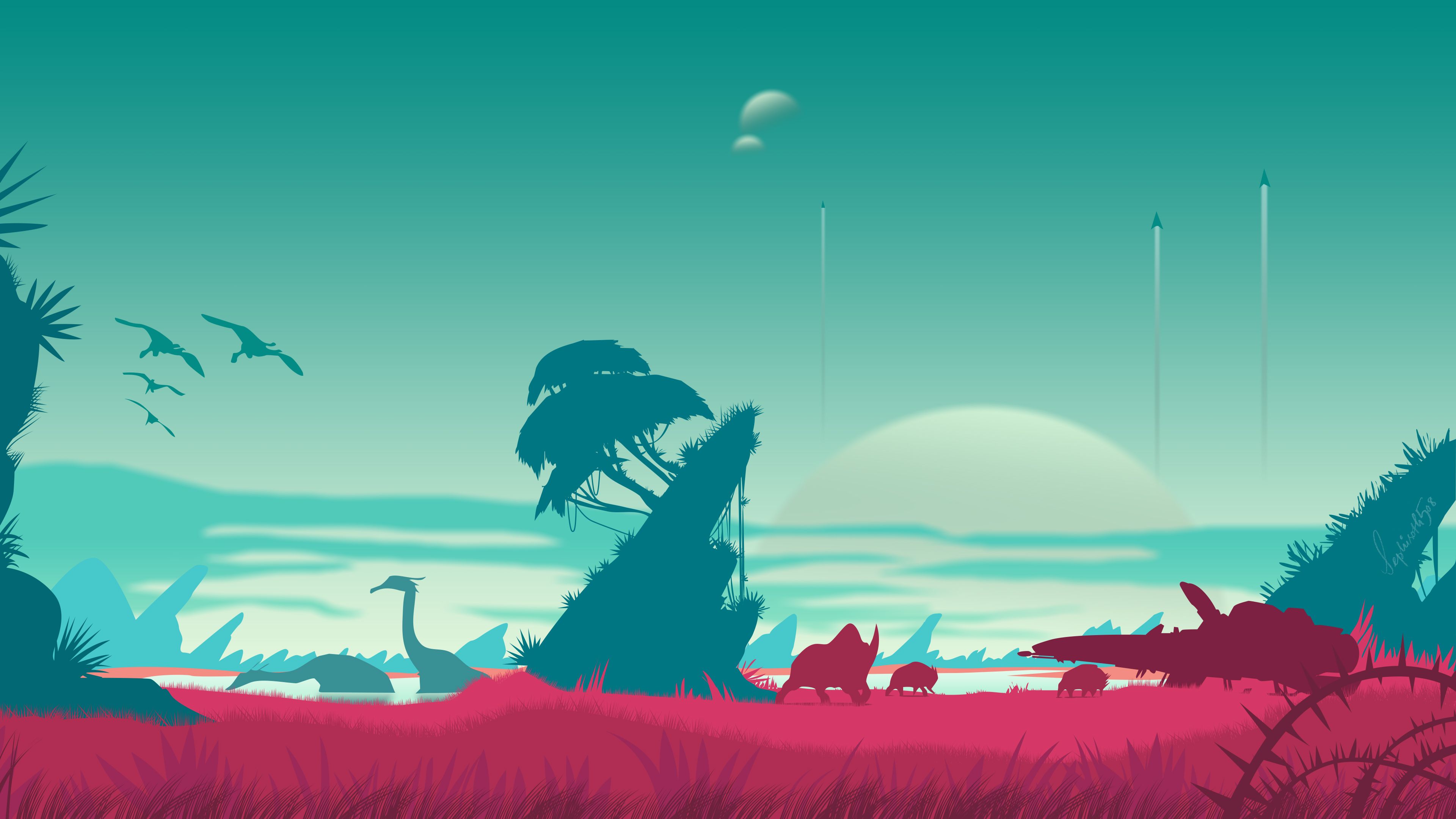 No Mans Sky Vector Landscape 4k, juegos HD, fondos de pantalla 4k, imágenes