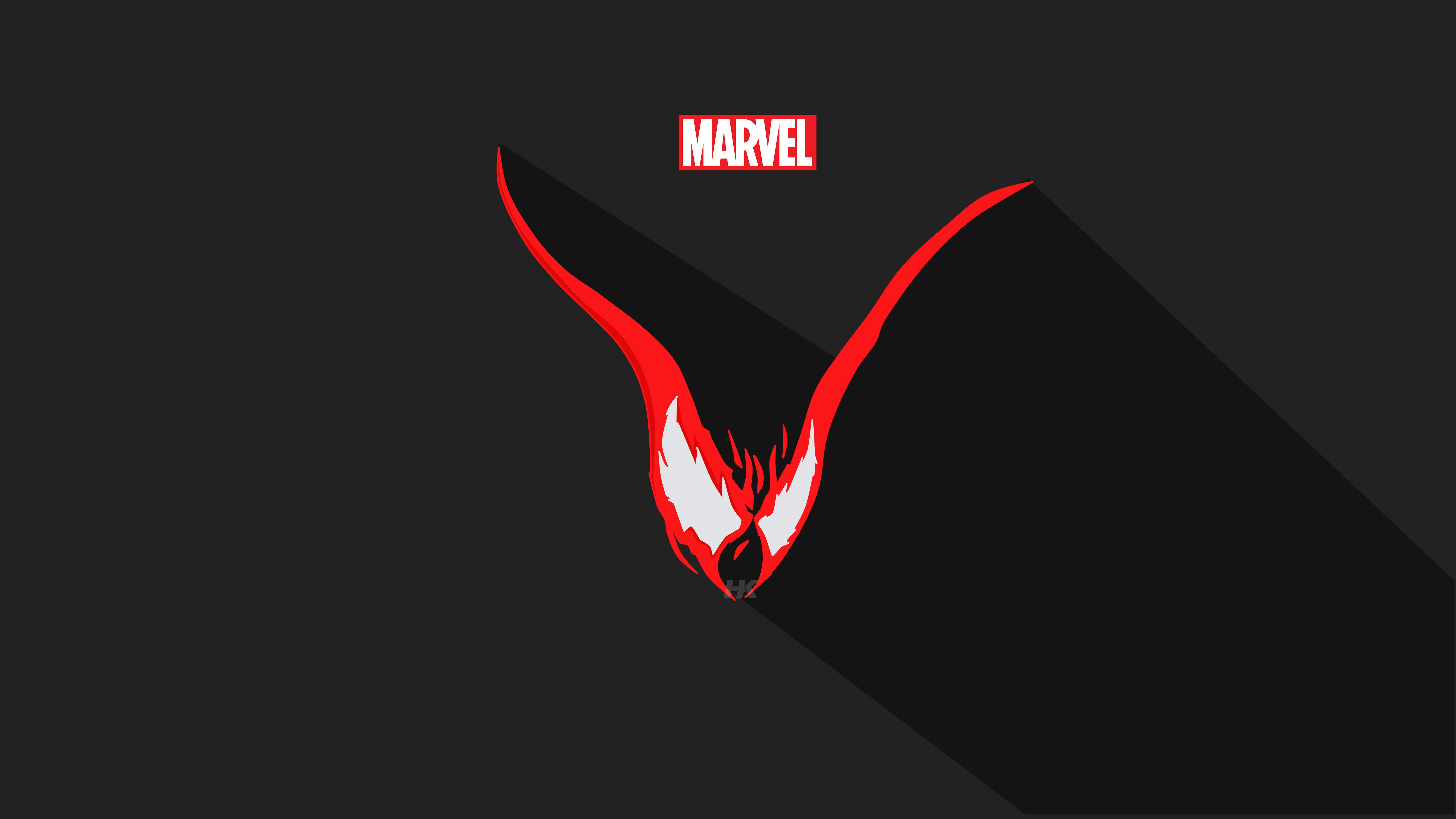Venom Vector Minimalism 5k, HD Superheroes, 4k Wallpapers, Images
