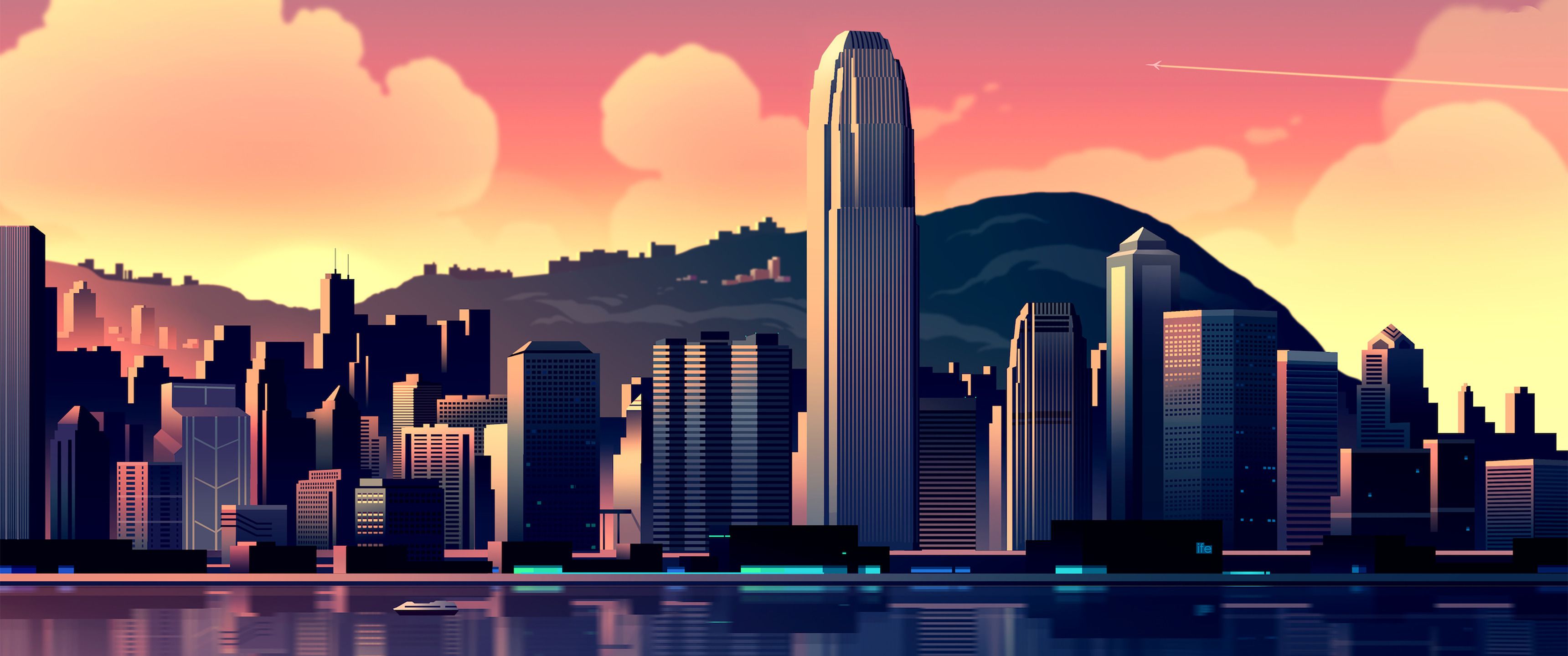 2946230 paisaje urbano arte digital vector fondo de pantalla y fondo