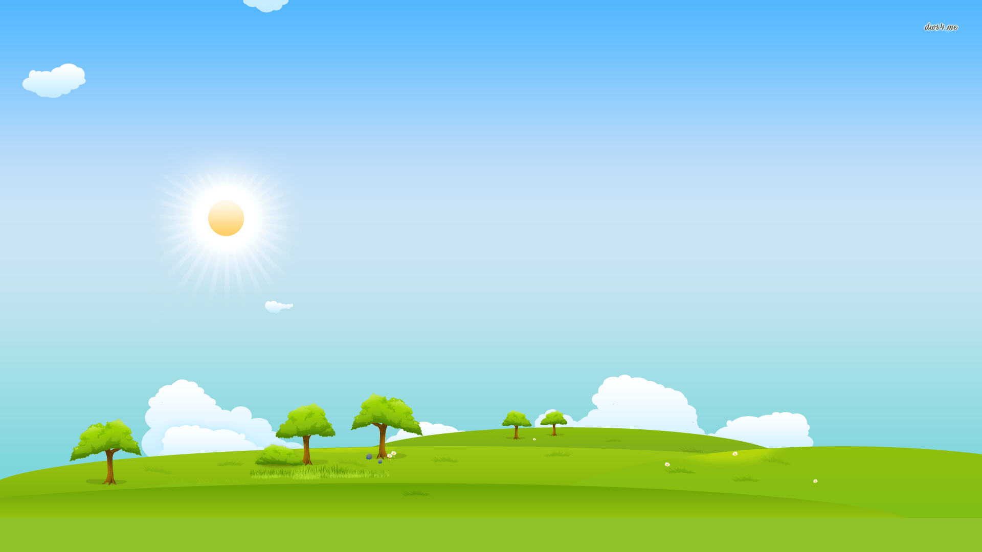 Hierba y cielo Vector fondos de pantalla panorámica en fondo de pantalla 1080p HD