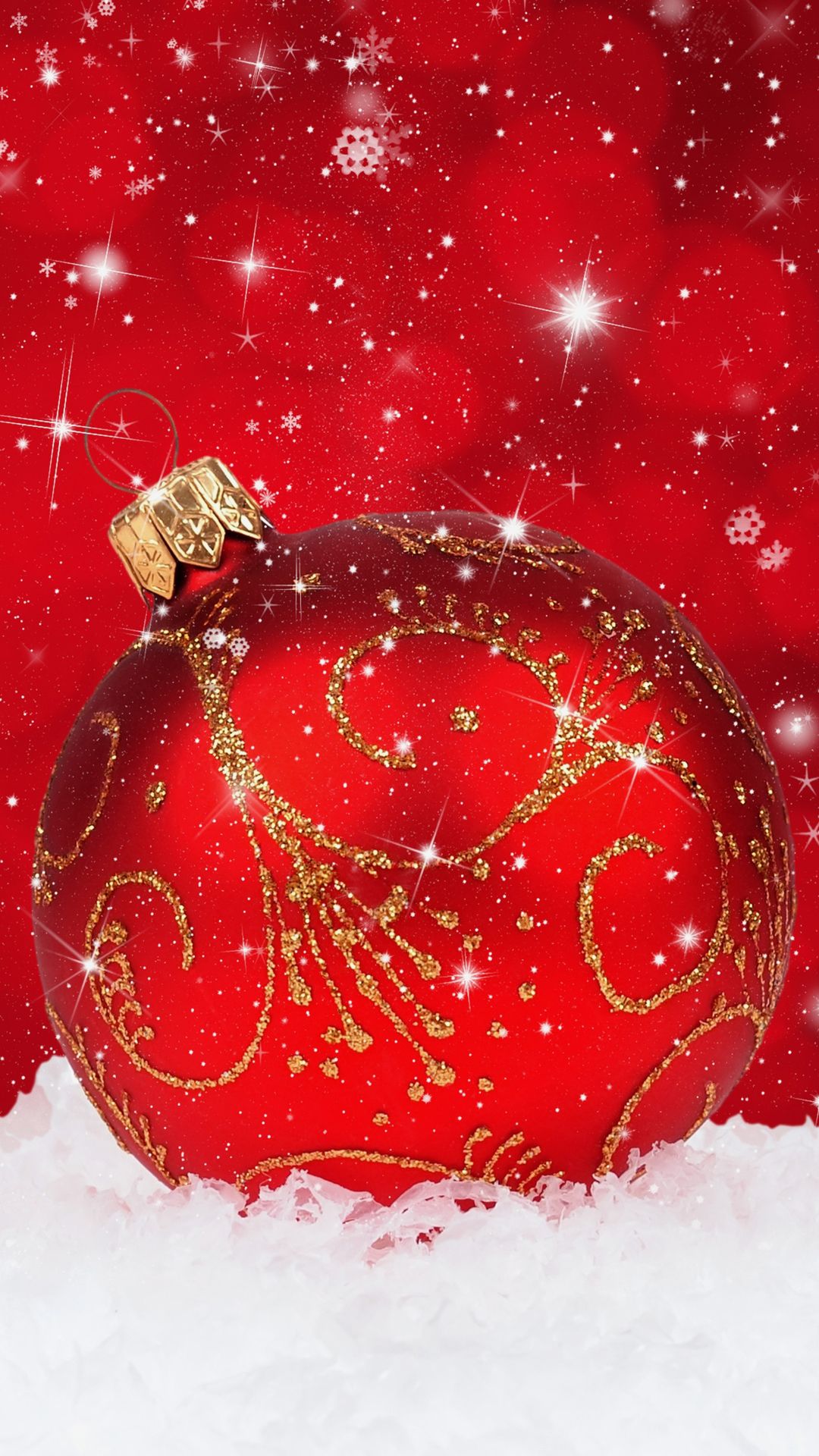 Fondo de pantalla de Red Christmas Snowy 1080x1920 - Los mejores fondos de pantalla de htc one