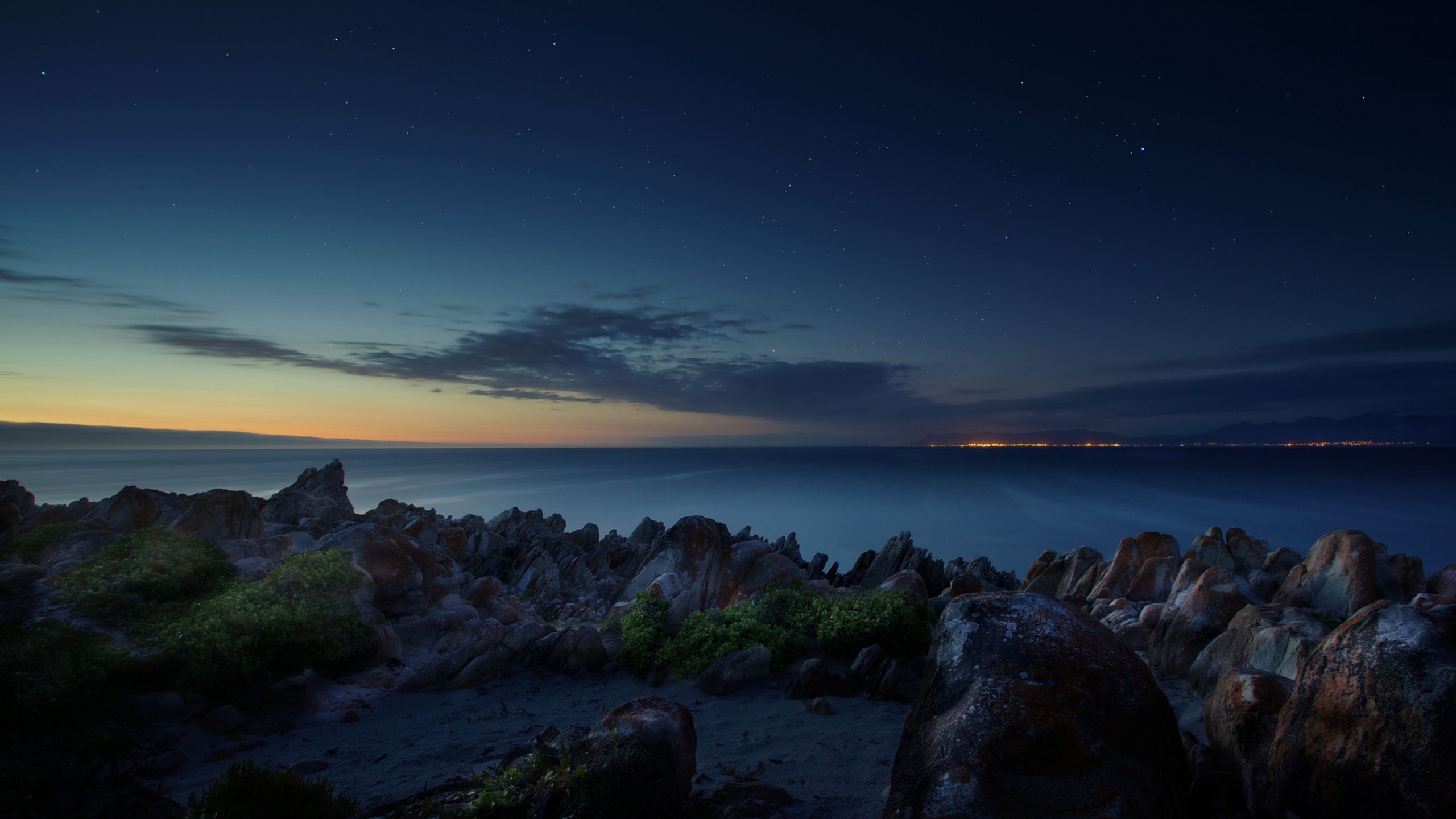 2560x1440 Sudáfrica Océano Noche 1440P Resolución HD 4k Fondos