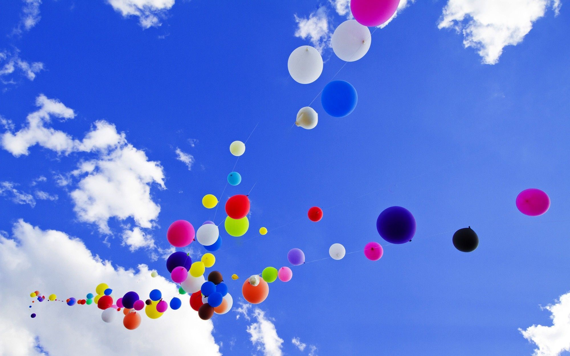 Imagen panorámica de globos