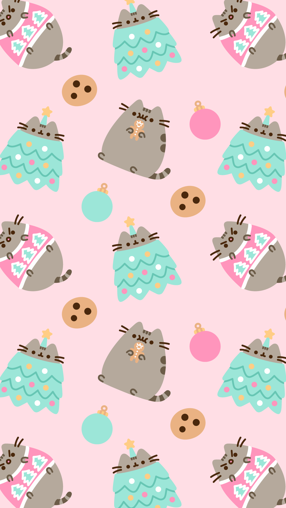 Fondos de Navidad Pusheen exclusivos para Android y iPhone® GRATIS