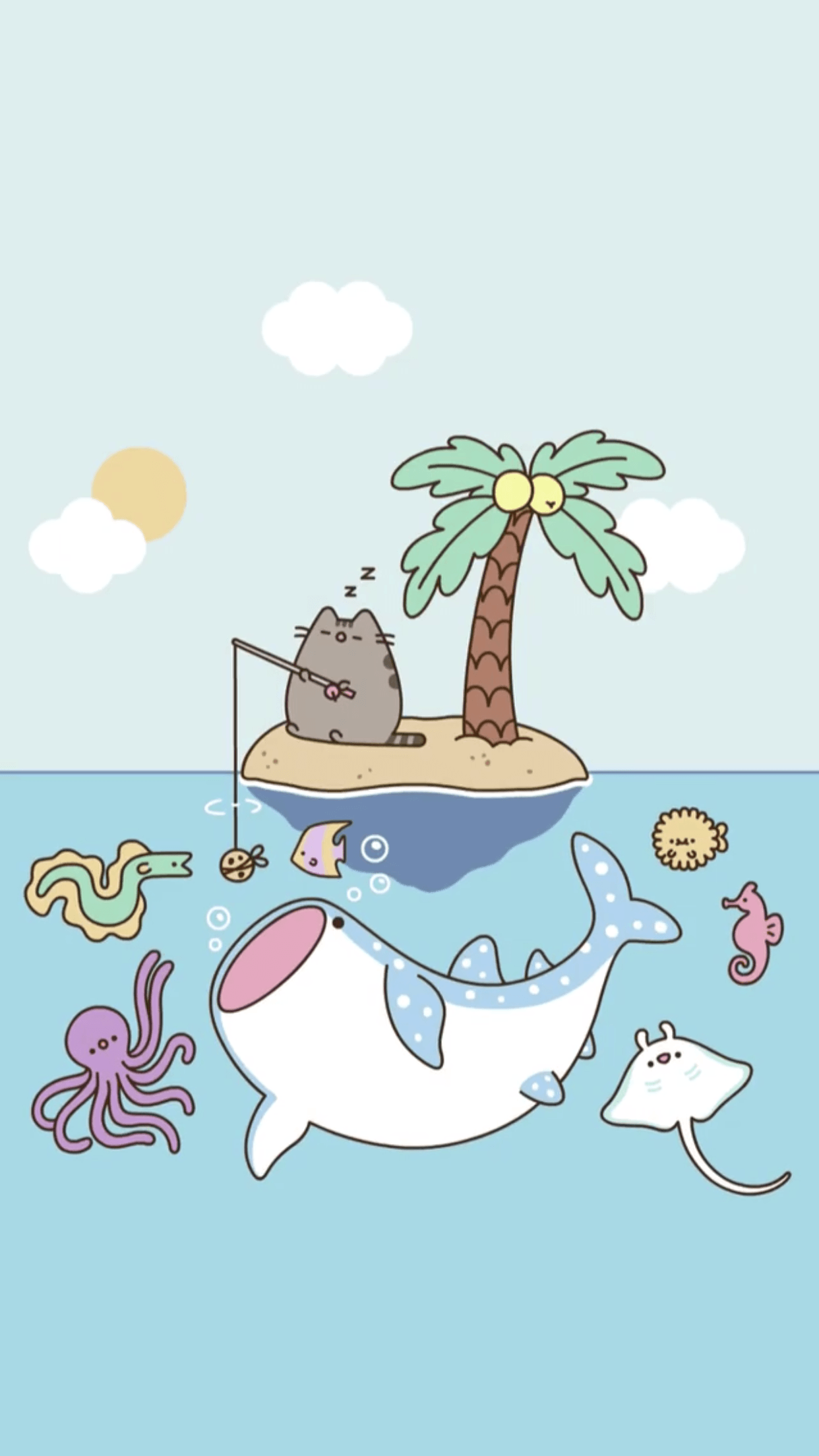 pusheen the cat fondo de pantalla para iphone | Fondos de iPhone en 2019