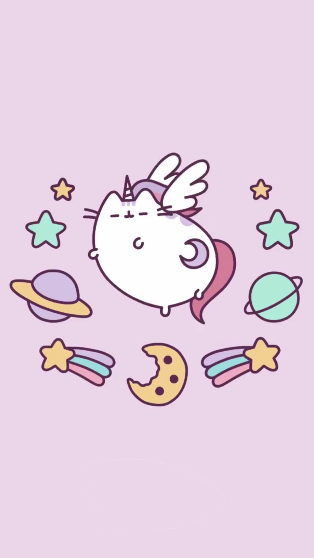 pusheen unicorn wallpaper !! @kaiamakaela | Pusheen en 2019 | Pusheen