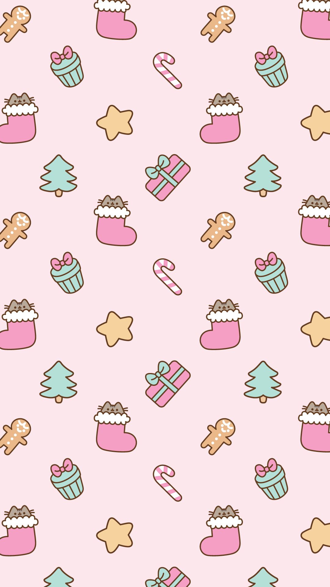 Fondos de Navidad gratis para Android Pusheen y iPhone® - #ClairesBlog