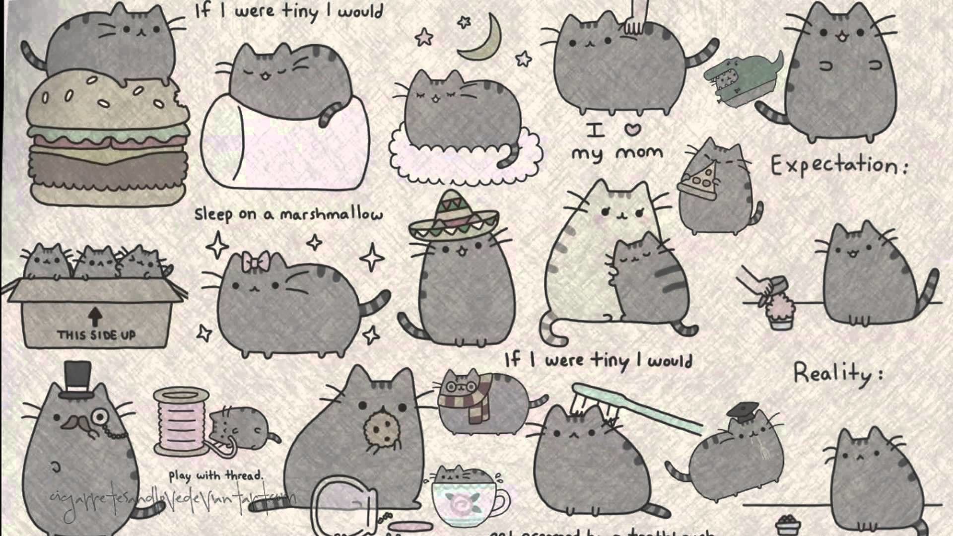 Más de 74 fondos de escritorio de Pusheen