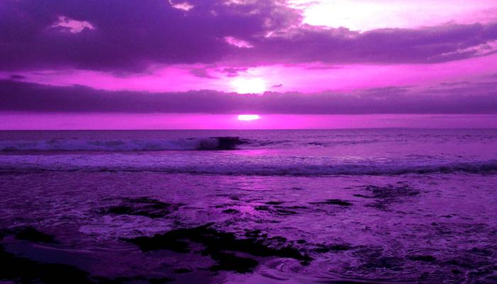puestas de sol moradas Wallpaper